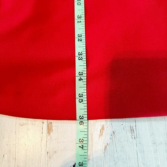 Tahari ASL Stretch Crepe A-Line Grommet Side Tie Mini Dress Size US 8 Red - Picture 7 of 10